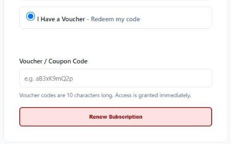 Redeeming a voucher code